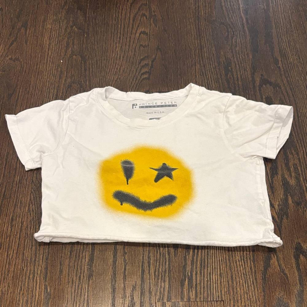 Prince Peter Collection Girl’s Tee with Yellow Smiley Size Large